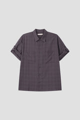 No.1325 リンクルロールアップチェックシャツ(3color)