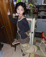 (2color) Detachable 2-Way Cargo Wide Half Cotton Pants
