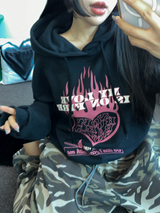 ラビンインファイア フーディーTシャツ🖤🩷2カラー