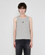 flow cotton ribbed sleeveless ivory stripe