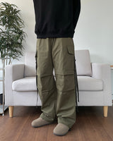Cotton strap cargo pants