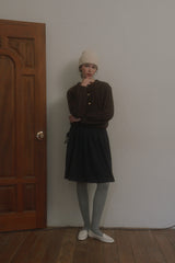Nutty cable cardigan_brown