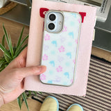 [Glossy Glass Silver Bumper Case] ・シーブリーズパターン -カラー