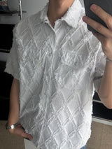 ASCLO Feather Diamond Short Sleeve Shirt (2color)