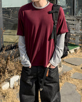 ミックスレイヤードロングスリーブTシャツ