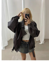[Unisex] ダブルレイヤードレザーリダージャケット(2color)