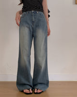 スチールワイドデニムパンツ