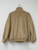 Verdi Flap Overfit Suede Blouson