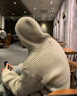 シドニーヘビーダーティウールブレンドオーバーフィットニットフーディー