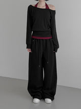 (Unisex) Drick Strap Belt Sweatpants