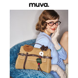 muva. 牛革 ベルベット 3WAY ミニリュック