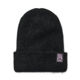 soft angora beanie [black]