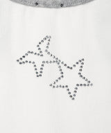 TWIN STAR SLEEVELESS TOP WHITE(CV2GMFT582A)