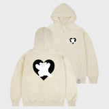 [UNISEX] ベアハートバックプリントフーディー