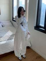 City Metal Eyelet One Off-Shoulder Brushed Sweatshirt