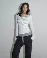 Bootcut Sweatpants Charcoal x Melange Gray
