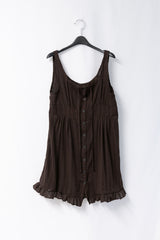 frill natural sleeveless ops(3colors)