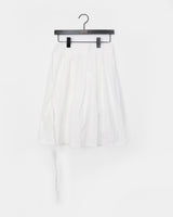 Akin ribbon pintuck flare midi skirt
