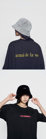 24FW ベーシックロゴベロアバケットハット メランジ