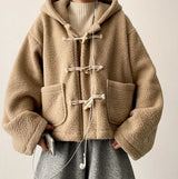 Fling fleece hood tteokbokki coat