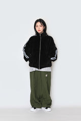 velvet track zip-up jacket