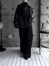 loose fit basic leather jacket