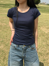 ジューシーデイリーUネック半袖Tシャツ (12c)