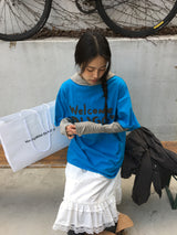 YWD WELCOME Tシャツ_ブルー (1color)