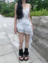 Memory Dot Ruffle Nashi One Piece (White)