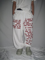 Lettering Eyelet Sweatpants(3c)