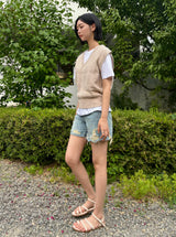 4 PART DESTROYED DOT DENIM PANTS code 21102