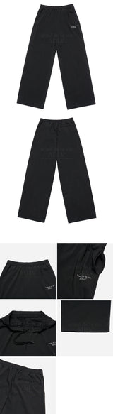 24FW BASIC LOGO NYLON SET UP PANTS BLACK 