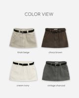 Wick cotton mini skirt