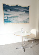 JEJU marine blue tassel blanket