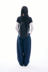 Oberon pintuck balloon denim pants