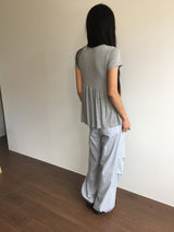 ローキーピンタックチェックパンツ (2color)