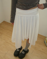 Slut lipped unbalanced cancan midi skirt