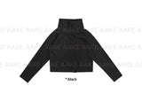 DOUBLE HIGH-NECK CARDIGAN