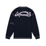 ワッフル コージー ロングスリーブ Tシャツ_ネイビー