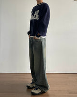 Simon Curved Denim Pants