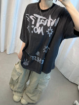 ホワッツノーピグメントストライプTシャツ