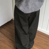 Soneck nylon cotton wide cargo pants