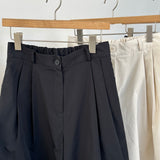 Tucked Wide Pants  -3colors