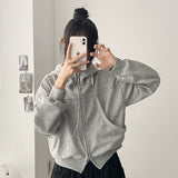 Pope Incision Pocket High Neck Hooded Zip-Up