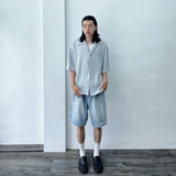 Ice Mist Textured Open Collar Shirt
