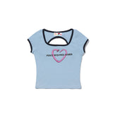 NAIL Back cut-out crop T-shirt  [2Color]