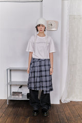 Formal Check Wrap Skirt (2color)