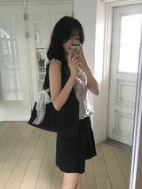 Nylon shoulder big bag