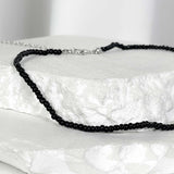 artificial beads necklace_black L