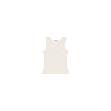 スリーブレスコットンTシャツ アイボリー